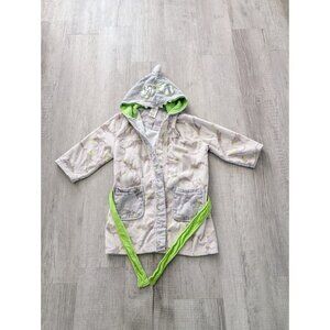Saint Eve Hooded Shark Terrycloth Robe Gray/ Green Size M 7/8